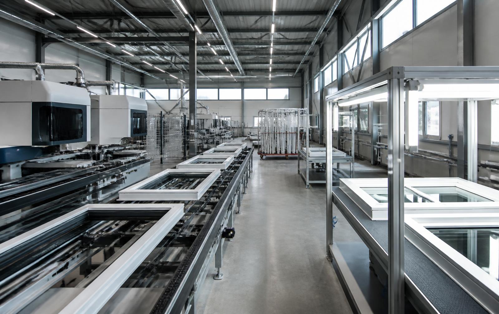 Quality-control inspection inside a building product manufacturing facility